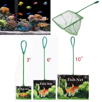 Tragbare Fisch Net Langen Griff Platz Aquarium Zubehör Aquarium Kescher Fischernetz Fisch Schwimmende Objekte