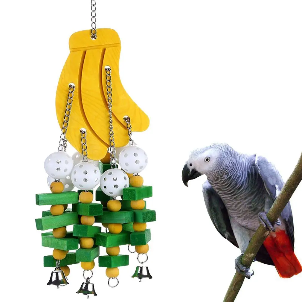 Vogelspielzeug für Papageien, Papageienzubehör aus Holz, graue Papageienvögel, Alex Sonne, beißende Treppe