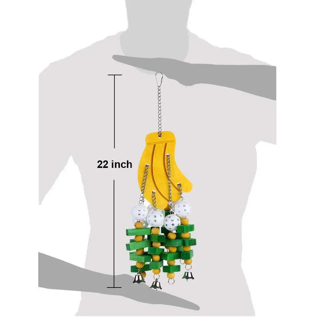 Vogelspielzeug für Papageien, Papageienzubehör aus Holz, graue – Bild 3