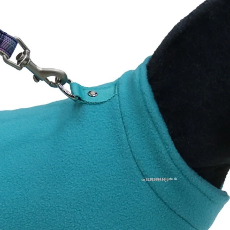 Hundepullover Katzen-Fleece-Weste Weiche Hundejacke mit Leinen-D-Ring – Bild 4