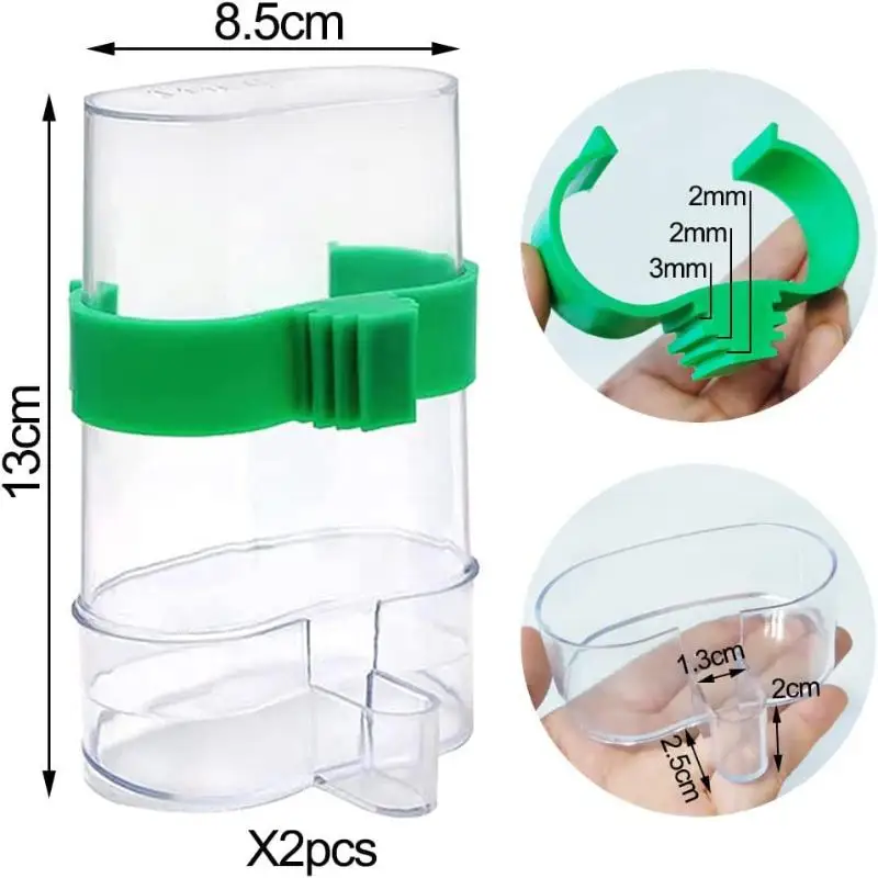 Automatischer Vogel-Wasserspender, Vogeltränke, transparenter – Bild 5