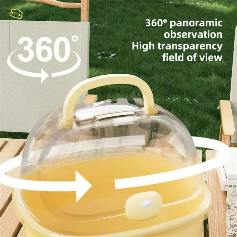Transparenter Tragbarer Hamsterkäfig für Draußen mit Großem Raum – Bild 4