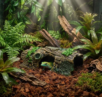 Simulierte Reptilien-Versteckhöhle Terrarium-Dekoration für Eidechsen-Habitat