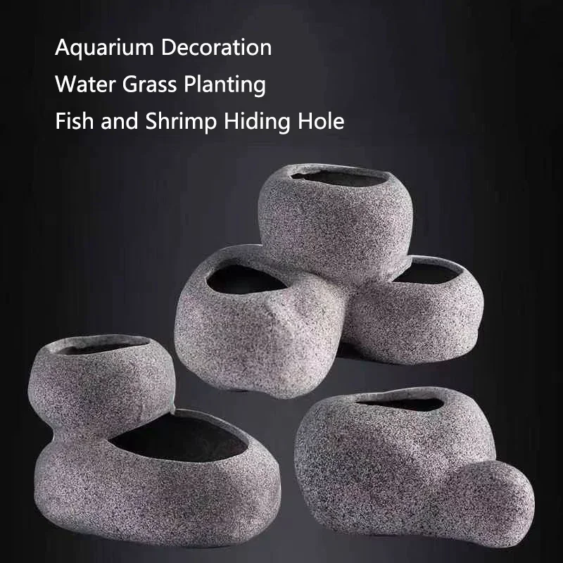 Keramik Aquarium Dekor Felsen Höhle Stein Dekoration Aquarium Zucht – Bild 4