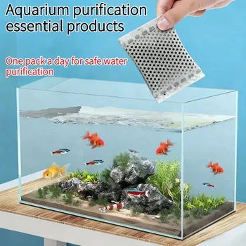Aktivkohlefilterbeutel für Aquarien, Premium-Aquariumfiltermedium, reinigt Wasser, entfernt Giftstoffe