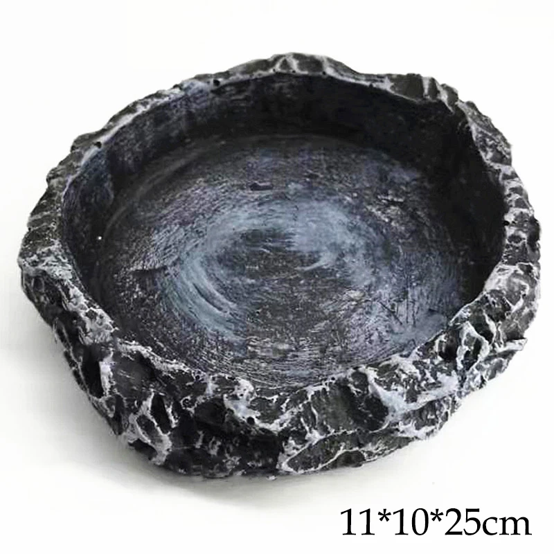 Schüssel aus Kunststein, Futternäpfe für Reptilien, Haustiere und Wassernäpfe, sicher und langlebig, ideal