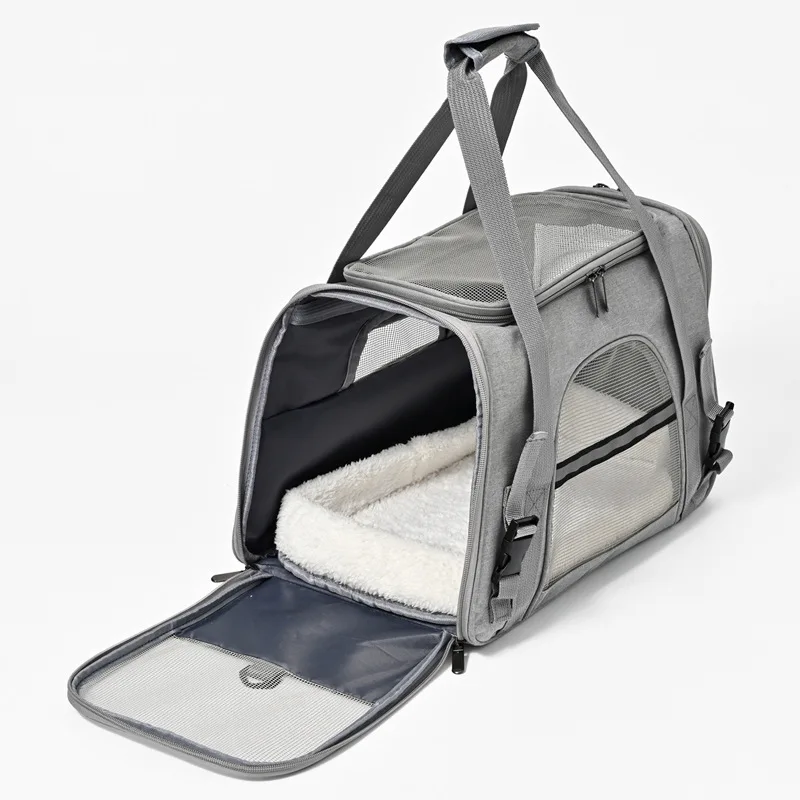 Haustier-Tragetasche, Rucksack, tragbar, atmungsaktiv, faltbar – Bild 3