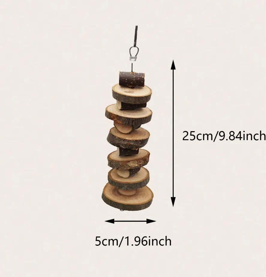 Einfaches Holz-Apfelholz-Kauspielzeug für Kaninchen, Kauspielzeug – Bild 6