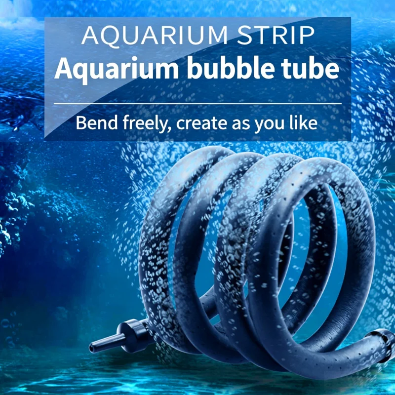 Aquarium Nano Bubble Strip, selbstsinkendes, biegbares Luftschleierrohr für die Belüftung von Aquarien