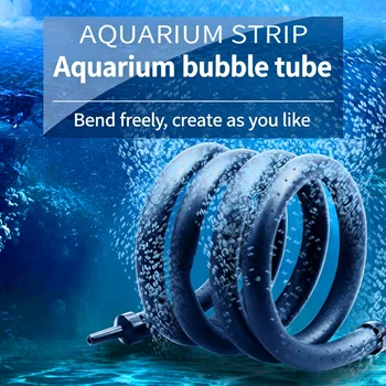 Aquarium Nano Bubble Strip, selbstsinkendes, biegbares Luftschleierrohr für die Belüftung von Aquarien