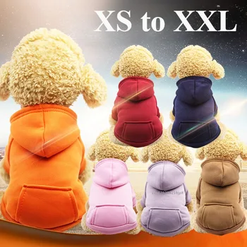 Hunde-Winter-Kapuzenpullover für kleine und mittelgroße Welpen, Haustiermantel, Katzenjacke, Kleidung