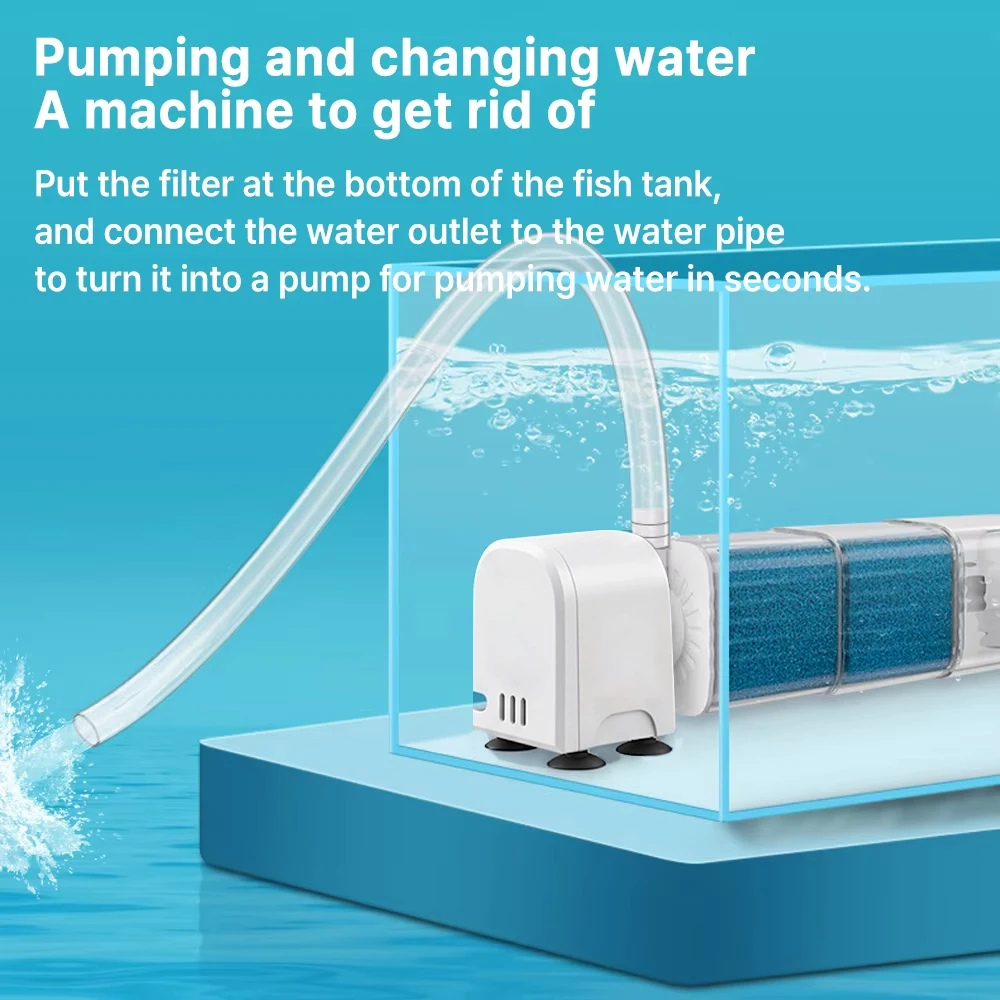 Aquarium Filter Pumpe Aquarium Tauch Stille Luft Sauerstoff Belüfter – Bild 6