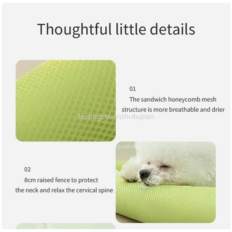 Sommerliches, waschbares Hundebett mit atmungsaktiver, weicher – Bild 4