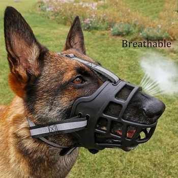 Weicher Silikon-Hundemaulkorb, Anti-Beiß- und Kau-Maske, atmungsaktiver Korb-Hundemaulkorb, langlebiger