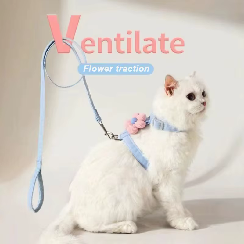 Katzen-Geschirr- und Leinen-Sets, verstellbares Hundegeschirr für kleine Hunde, atmungsaktives