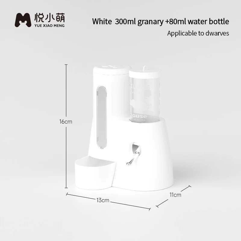 Hamster-Wasserspender, kleiner Tier-Automatikspender, Trinkwasserflasche, Schüsseln, Schüssel