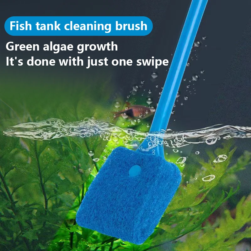 Aquarium-Glasreinigungsbürste, Schwimmende Fensterreinigungsbürste, Algen-Schaber-Schwamm, Zubehör für die