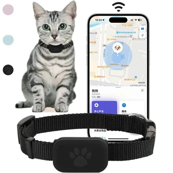 Mini Bluetooth GPS Haustier-Tracker mit Anti-Verlust-Bewegungsalarm und Fernortungsfunktion für Hunde, Katzen