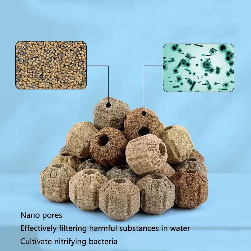 300g/500g/1000g Nano Aquarium Filter Medien Hohlpartikel Biologische – Bild 3