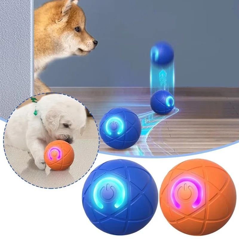 Hundespielzeugball, interaktiver rollender Ball, automatisches bewegliches Hundespielzeug, zwei Modi