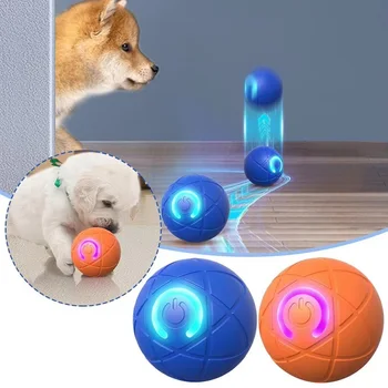 Hundespielzeugball, interaktiver rollender Ball, automatisches bewegliches Hundespielzeug, zwei Modi