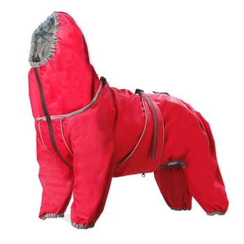 Hunde-Regenmantel für große Hunde, weich, atmungsaktiv, schneesicher, winddicht, Haustier-Regenjacke