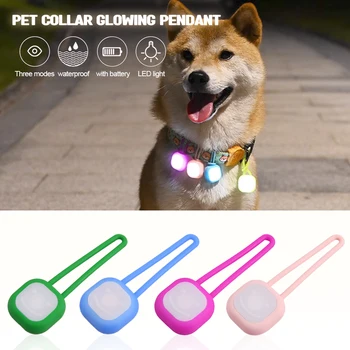 LED leuchtende Hunde- und Katzenhalsband-Anhänger, leuchtende Charm-Lichter, bunte Sicherheitslichter
