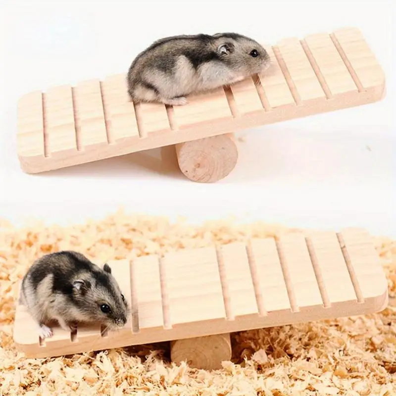 Haustierzubehör Meerschweinchen Kleintier-Spielzeug Tragbares Lustiges Holzspielzeug Anti-Kau-Maus Spielhaus