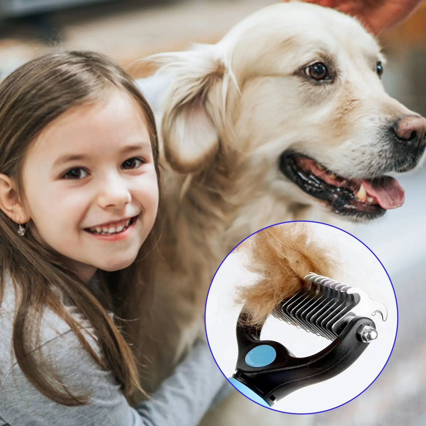 Professionelle Pet Enthaarung Pinsel Hund Haarentferner Haustier Pelz – Bild 3