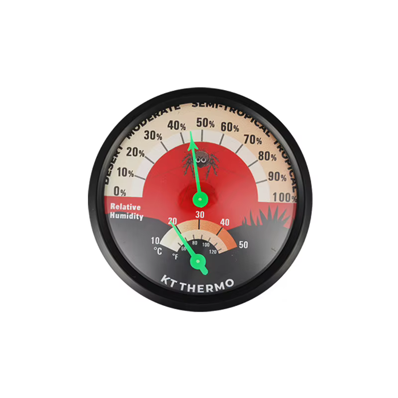 Reptilien-Terrarium Thermometer Hygrometer Magnetisches Analoges Temperatur- und Feuchtigkeitsmessgerät