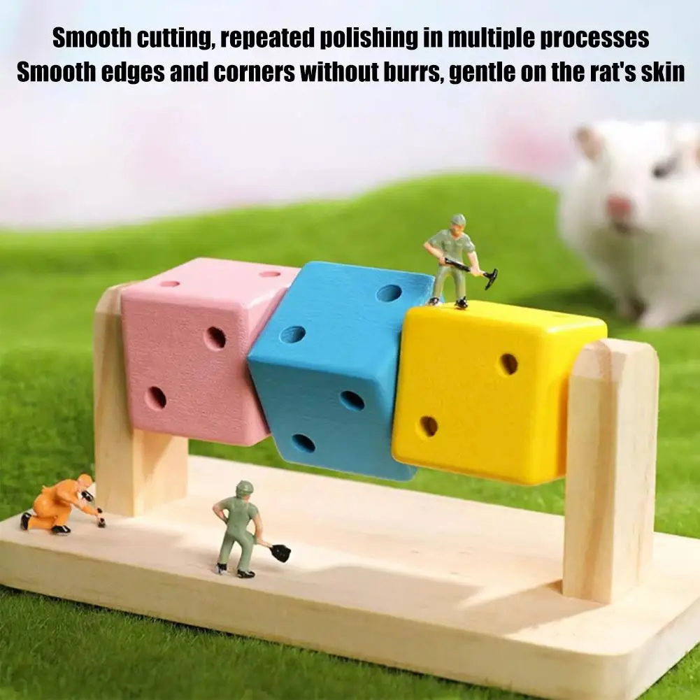 Hamster-Kauspielzeug Holzplattform Zahnreinigungsspielzeug – Bild 4