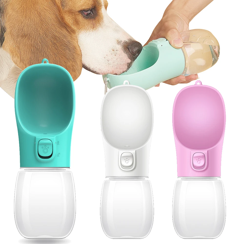 Tragbare Hundewasserflasche für kleine große Hunde, Katzen, im Freien, auslaufsicher, zum Gehen, Trinken