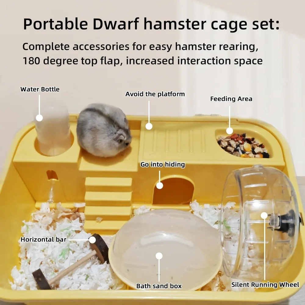 Deluxe-Hamsterkäfig aus Acryl, großer Raum, goldenes Hamsterhaus – Bild 6