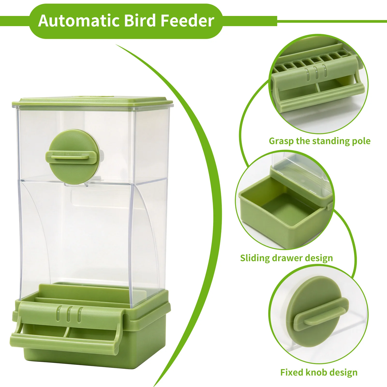 Automatischer Vogelfutterspender und Wasserspender-Set, kein Unrat – Bild 3