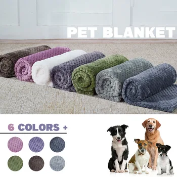 Weiche Haustier Decke Plüsch Hund Schlafen Decke Einfarbig Waschbar Sofa Pad Tragbare Warme Katze Bett Decke