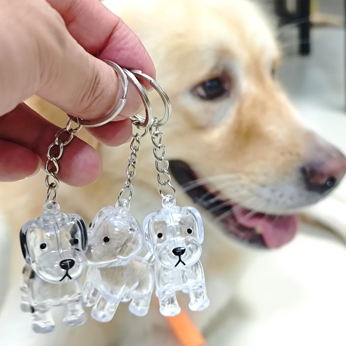 Transparenter Andenken-Anhänger in Hundeform, schöne Aufbewahrungsbox – Bild 6