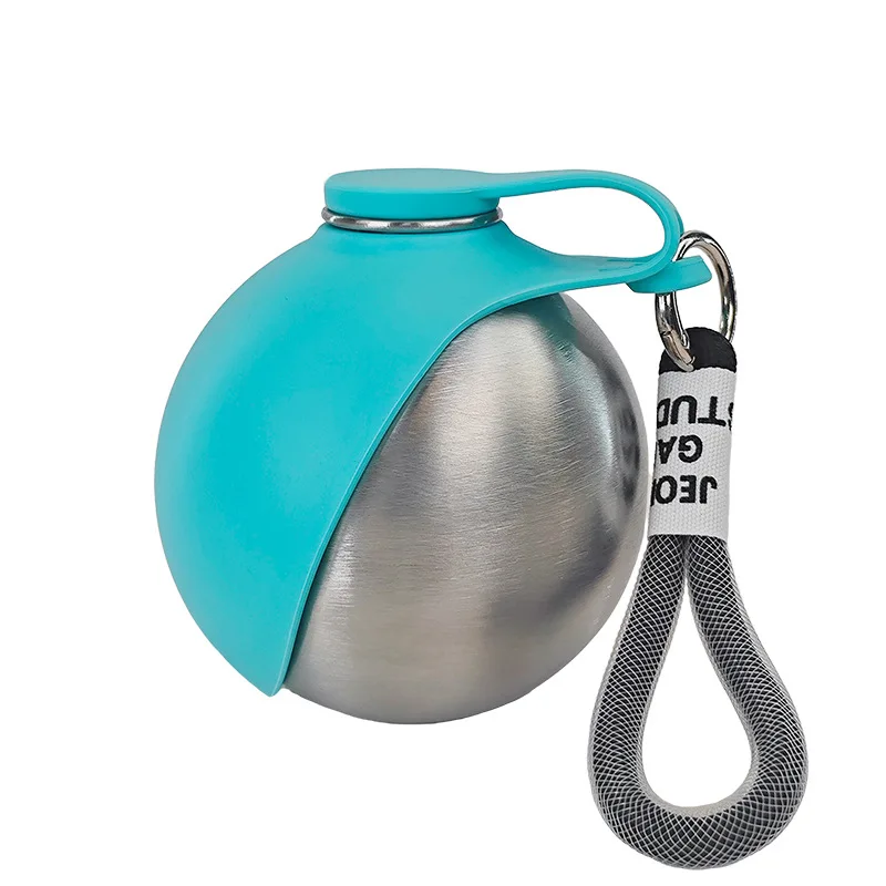 Hunde-Wasserflasche aus Edelstahl 285ml Tragbarer Hunde-Trinker Auslaufsicherer Futterautomat Hundeflasche