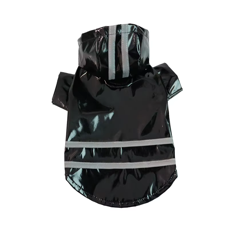 Sommer Outdoor Welpen Regenmantel mit Kapuze Wasserdichte Jacke PU Regenmantel für Hunde Katzen Bekleidung