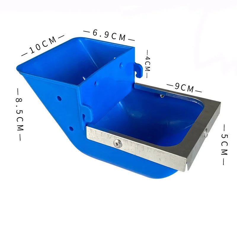 Blaue Kaninchen-Futterbox Hängender Futtertrog für Kaninchenkäfig Hamster Hase Meerschweinchen Fress