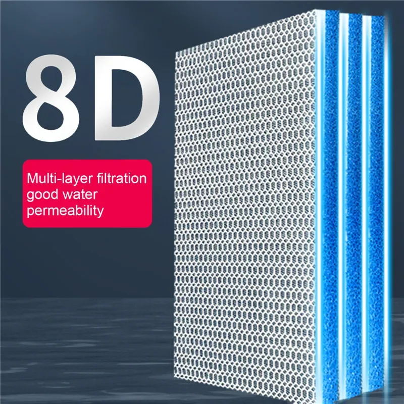 12d 8d Aquarium Filter Bio Schwamm Aquarium Filter medien kein Kleber Schaum Baumwolle Skimmer Aquarium