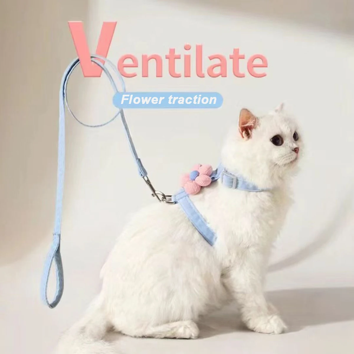 Katzen-Geschirr- und Leinen-Sets, verstellbares Hundegeschirr für kleine Hunde, atmungsaktives