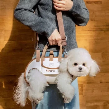 Tragbare Hundetragetasche, atmungsaktiv, verstellbar, für den Transport von Hunden, Schultertasche