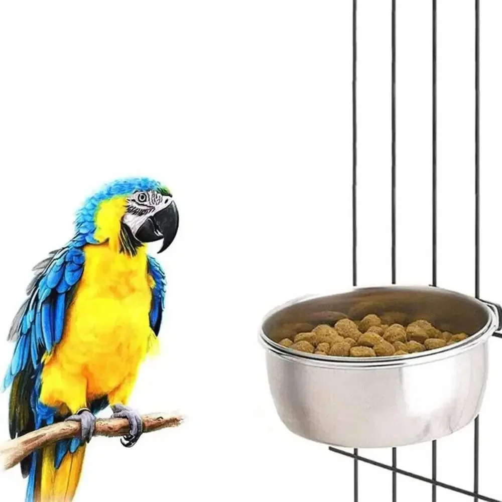 Kaninchen Haustier Futternapf Hamster Edelstahl Clamp-on Wasser – Bild 4