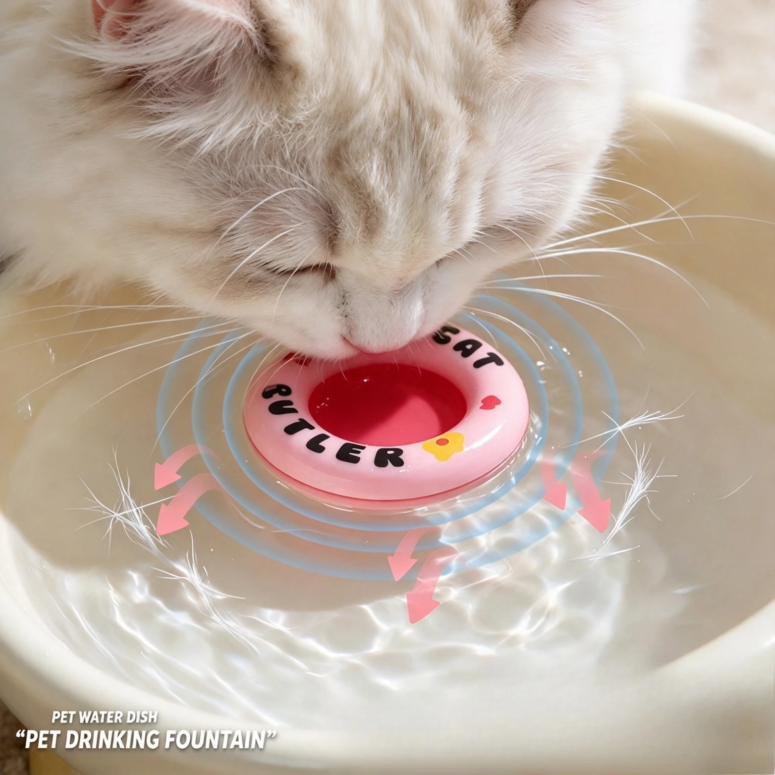 Interaktiver Katzen-Wassernapf, Trinkspielzeug für Haustiere, Ermutigt Kätzchen und Welpen, mehr Wasser