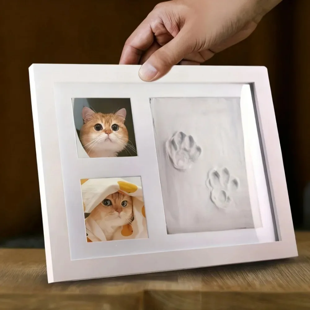 DIY Haustier-Pfotenabdruck-Gedenkset mit Tonform und Fotorahmen – Bild 6