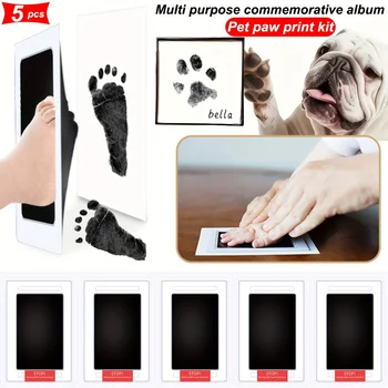 Erstes Fußabdrücke-Druckset mit New-Life & Pet Paw Souvenirzubehör für neue Eltern Andenken Erinnerungen