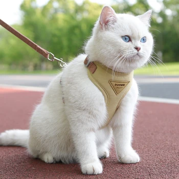 Outdoor-Walking-Zubehör für Katzen und Welpen, modisches Haustiergeschirr und Leine-Set für kleine Hunde