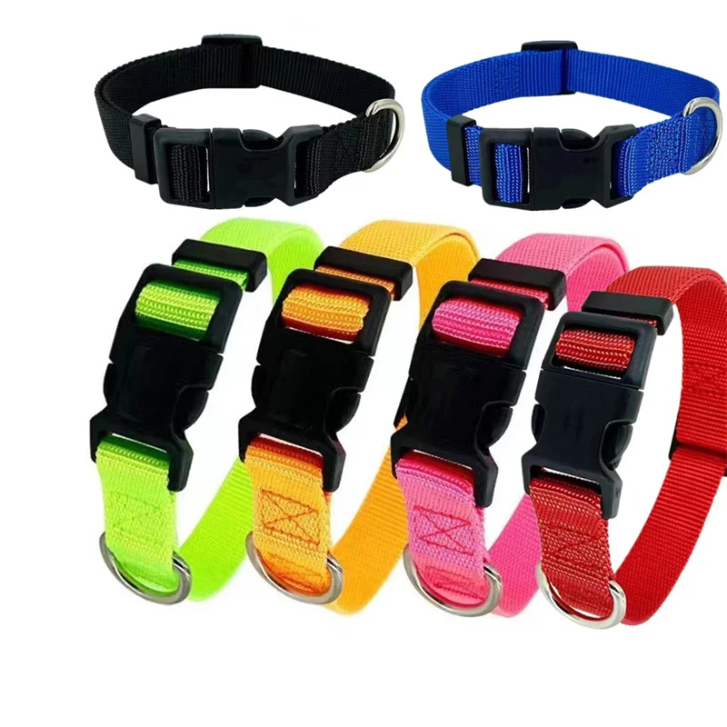 Nylon verstellbares Hunde halsband Hoch leistungs clip Schnalle Haustier halsband für kleine mittlere Hunde