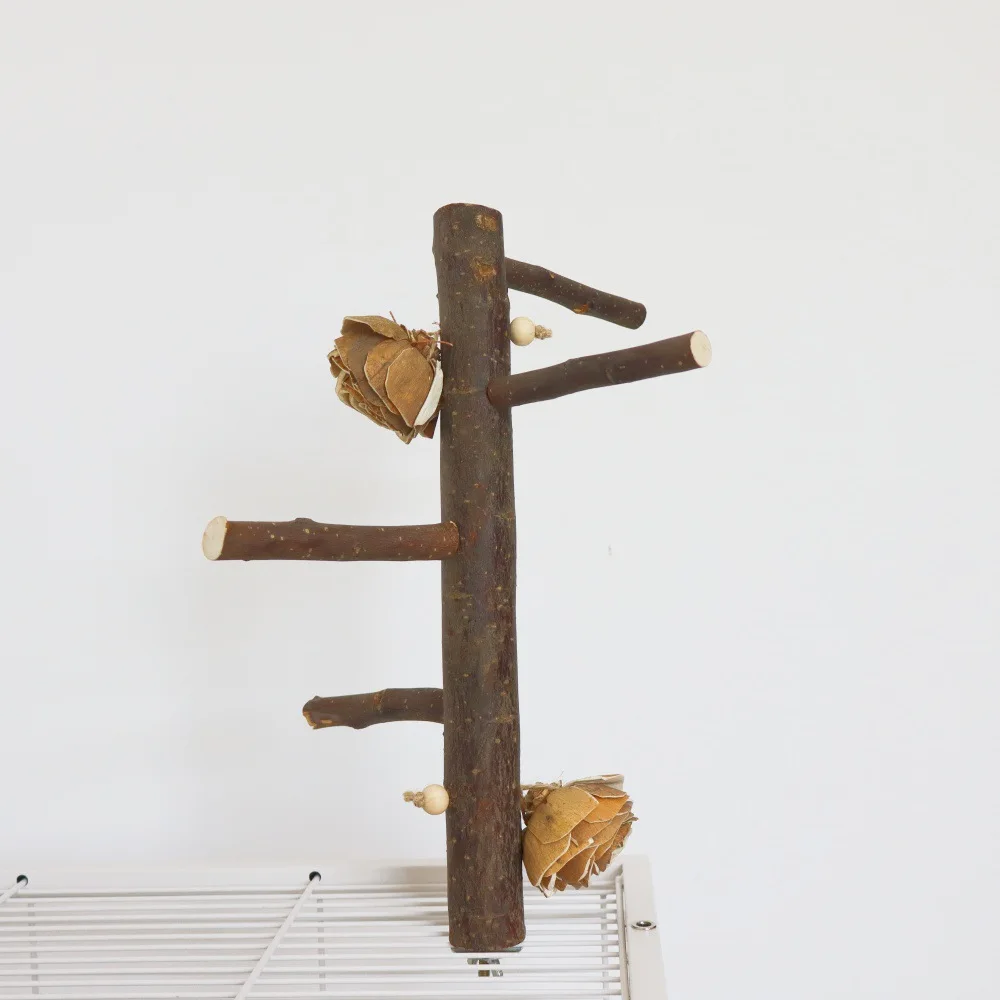 Naturholz-Papageienstange, Vogelkäfigständer, Krallen – Bild 6