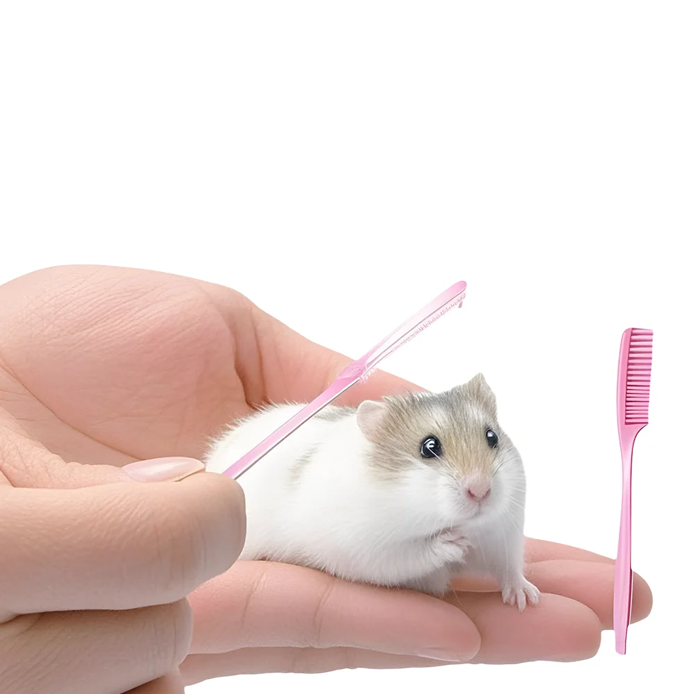 Mini-Hamsterkamm, Kleintier-Pflegebürste zum Entfernen von losen – Bild 4